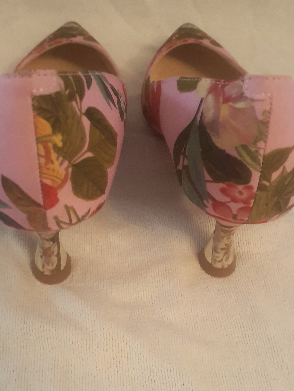 Nine West Pink Floral Pointed-Toe Heels - Picture 4 of 7